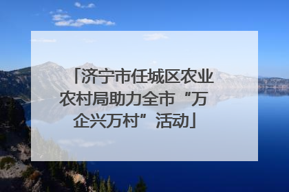 济宁市任城区农业农村局助力全市“万企兴万村”活动