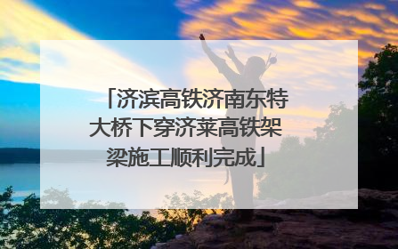 济滨高铁济南东特大桥下穿济莱高铁架梁施工顺利完成
