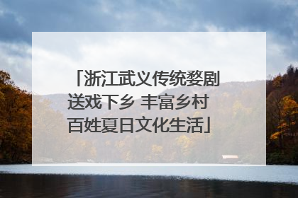 浙江武义传统婺剧送戏下乡 丰富乡村百姓夏日文化生活