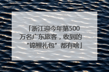 浙江迎今年第500万名广东旅客，收到的“锦鲤礼包”都有啥