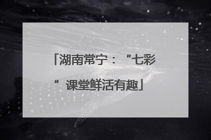 湖南常宁：“七彩”课堂鲜活有趣
