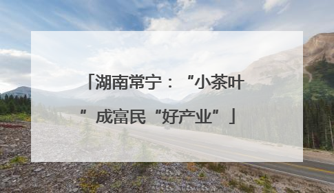 湖南常宁：“小茶叶”成富民“好产业”