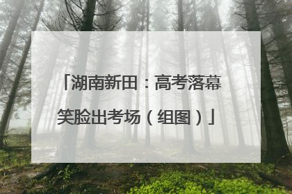 湖南新田：高考落幕 笑脸出考场（组图）