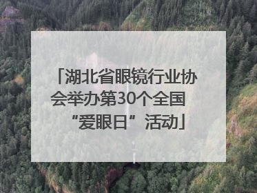 湖北省眼镜行业协会举办第30个全国“爱眼日”活动
