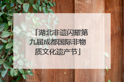 湖北非遗闪耀第九届成都国际非物质文化遗产节