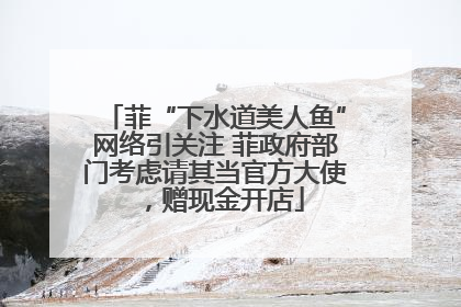 菲“下水道美人鱼”网络引关注 菲政府部门考虑请其当官方大使，赠现金开店