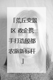 荒丘变景区 政企携手打造殷都农旅新标杆