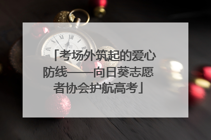 考场外筑起的爱心防线——向日葵志愿者协会护航高考