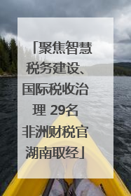 聚焦智慧税务建设、国际税收治理 29名非洲财税官湖南取经