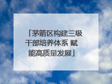 茅箭区构建三级干部培养体系 赋能高质量发展