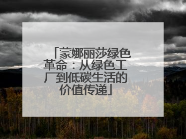 蒙娜丽莎绿色革命：从绿色工厂到低碳生活的价值传递
