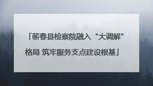 蕲春县检察院融入“大调解”格局 筑牢服务支点建设根基