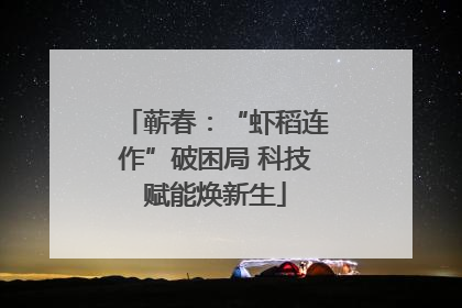 蕲春：“虾稻连作”破困局 科技赋能焕新生