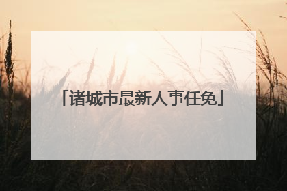 诸城市最新人事任免