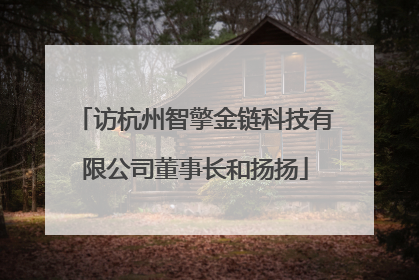 访杭州智擎金链科技有限公司董事长和扬扬