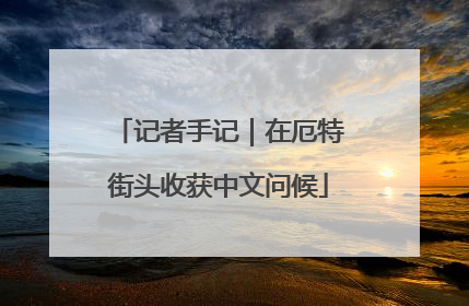 记者手记｜在厄特街头收获中文问候