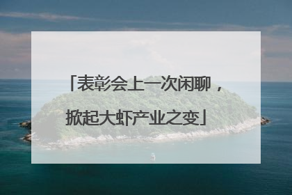 表彰会上一次闲聊，掀起大虾产业之变