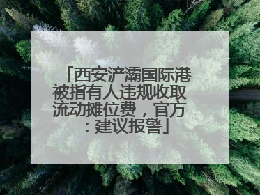 西安浐灞国际港被指有人违规收取流动摊位费，官方：建议报警