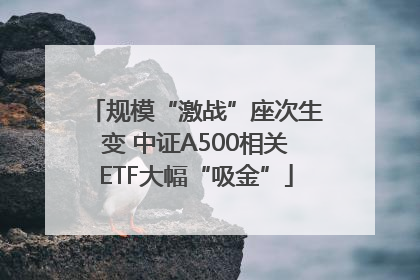 规模“激战”座次生变 中证A500相关ETF大幅“吸金”