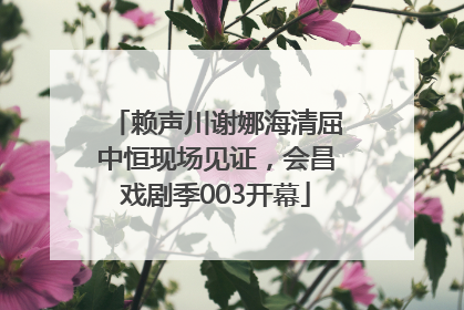 赖声川谢娜海清屈中恒现场见证，会昌戏剧季003开幕
