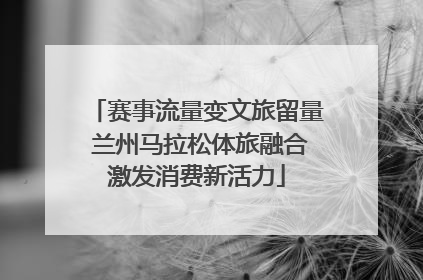 赛事流量变文旅留量 兰州马拉松体旅融合激发消费新活力