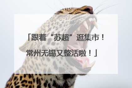 跟着“苏超”逛集市！常州无锡又整活啦！