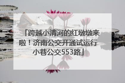 跨越小清河的红墩墩来啦！济南公交开通试运行小巷公交553路