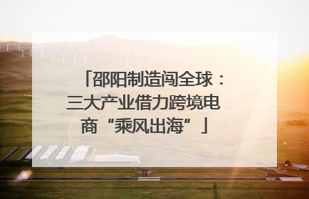 邵阳制造闯全球：三大产业借力跨境电商“乘风出海”