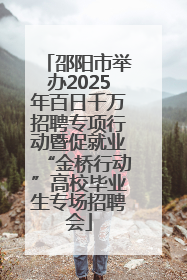 邵阳市举办2025年百日千万招聘专项行动暨促就业“金桥行动”高校毕业生专场招聘会