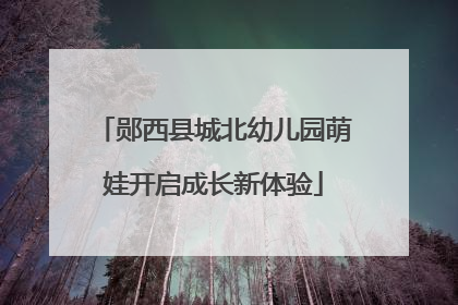 郧西县城北幼儿园萌娃开启成长新体验