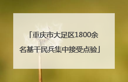 重庆市大足区1800余名基干民兵集中接受点验