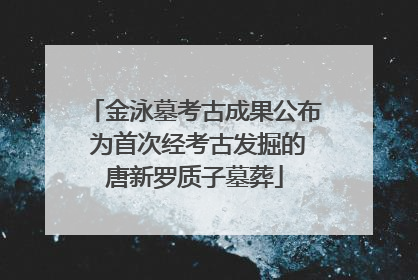金泳墓考古成果公布 为首次经考古发掘的唐新罗质子墓葬