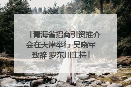 青海省招商引资推介会在天津举行 吴晓军致辞 罗东川主持