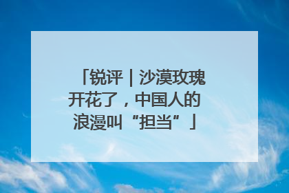 锐评｜沙漠玫瑰开花了，中国人的浪漫叫“担当”