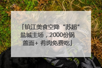 镇江美食空降“苏超”盐城主场，2000份锅盖面+ 肴肉免费吃