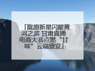 陇原新星闪耀黄河之滨 甘肃直播电商大赛点燃“甘味”云端盛宴