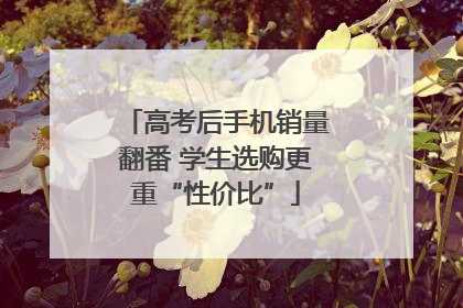 高考后手机销量翻番 学生选购更重“性价比”