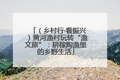 （乡村行·看振兴）黄河渔村玩转“渔文旅”：耕稼陶渔里的乡野生活