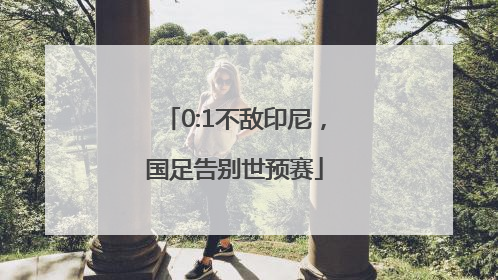 0:1不敌印尼，国足告别世预赛
