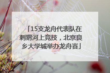 15支龙舟代表队在刺猬河上竞技，北京良乡大学城举办龙舟赛