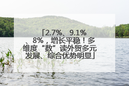 2.7%、9.1%、8%，增长平稳！多维度“数”读外贸多元发展、综合优势明显