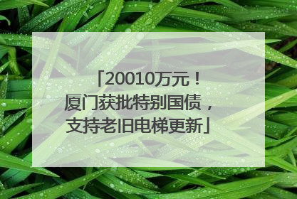 20010万元！厦门获批特别国债，支持老旧电梯更新