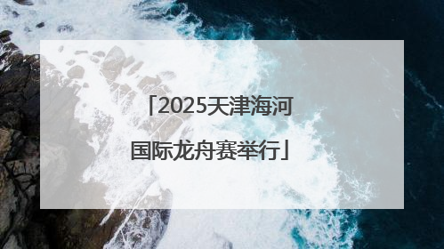 2025天津海河国际龙舟赛举行