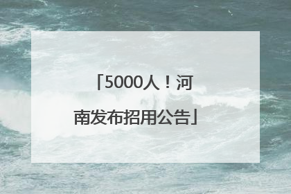 5000人！河南发布招用公告