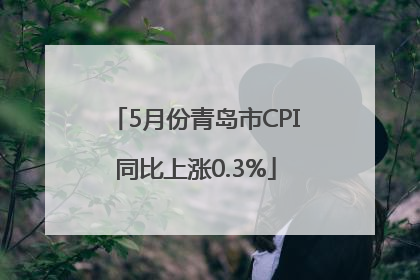 5月份青岛市CPI同比上涨0.3%