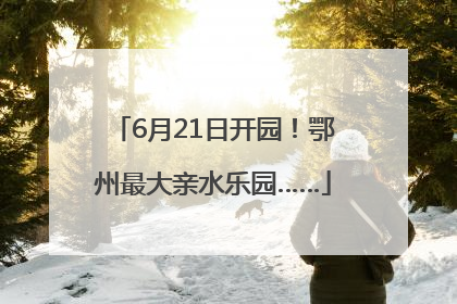 6月21日开园！鄂州最大亲水乐园……
